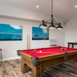 basement with pool table