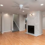 living room with fireplace