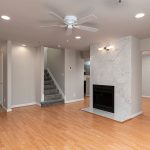 living room with fireplace
