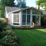 sunroom and landscape