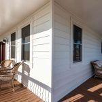 Corner view of wrap around porch