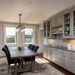 Farmhouse dining area with built in storage
